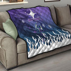 Personalized Melbourne Storm Quilt Y2K Grunge Aesthetic With Cyber Flames and Starburst Graphics