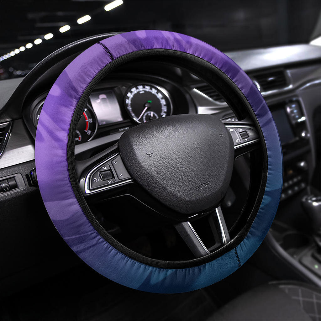 Melbourne Storm Steering Wheel Cover Y2K Grunge Aesthetic With Cyber Flames and Starburst Graphics
