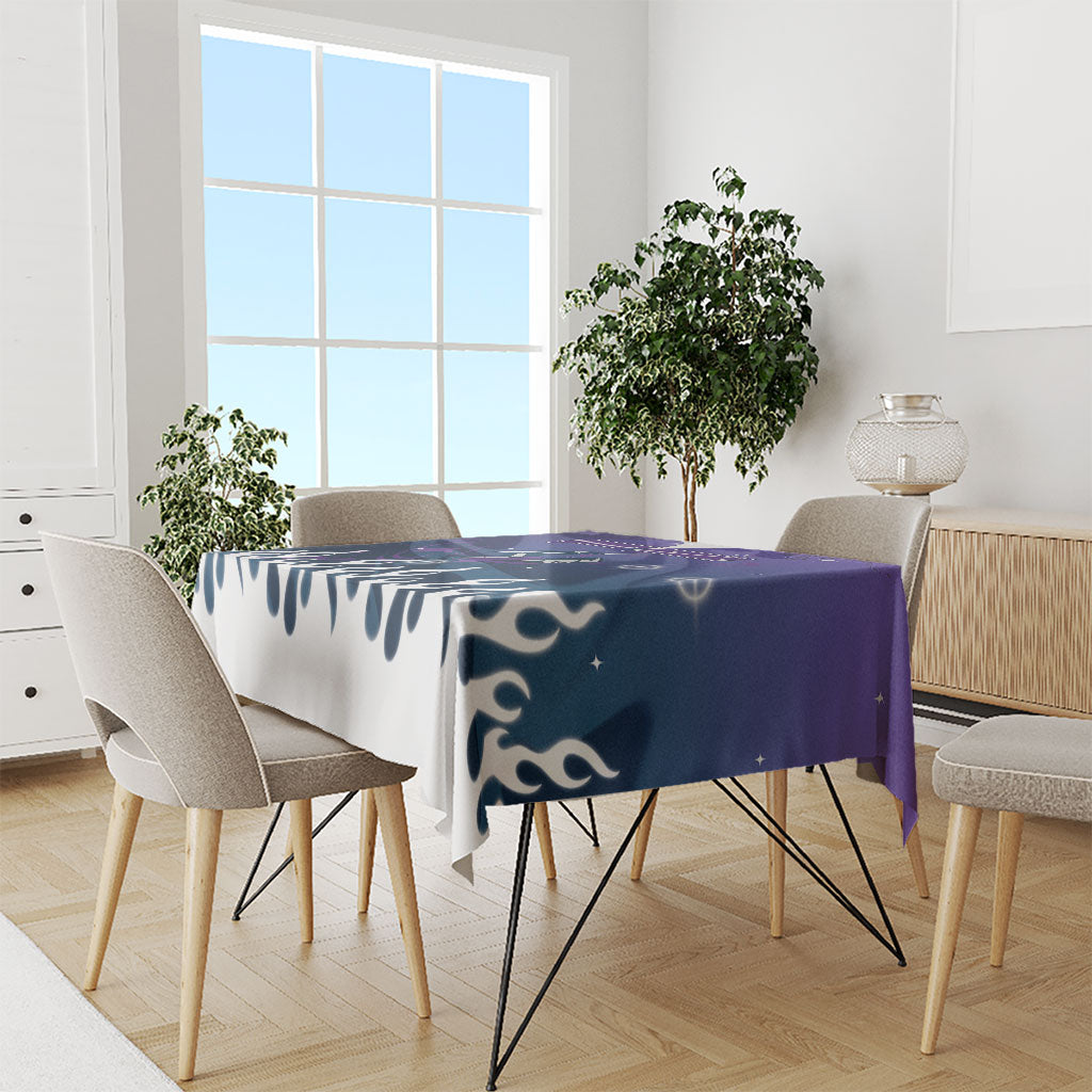 Personalized Melbourne Storm Tablecloth Y2K Grunge Aesthetic With Cyber Flames and Starburst Graphics