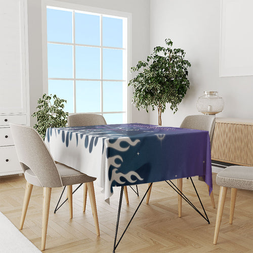 Personalized Melbourne Storm Tablecloth Y2K Grunge Aesthetic With Cyber Flames and Starburst Graphics