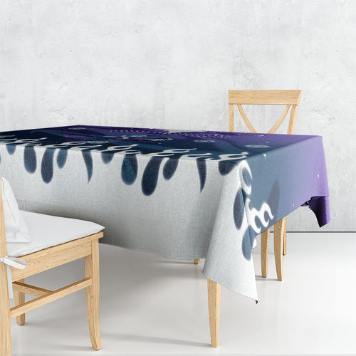 Personalized Melbourne Storm Tablecloth Y2K Grunge Aesthetic With Cyber Flames and Starburst Graphics