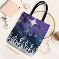 Personalized Melbourne Storm Tote Bag Y2K Grunge Aesthetic With Cyber Flames and Starburst Graphics