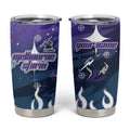 Personalized Melbourne Storm Tumbler Cup Y2K Grunge Aesthetic With Cyber Flames and Starburst Graphics