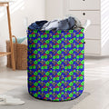 New Zealand Warriors Laundry Basket Tropical Hibiscus Floral Seamless Rugby Mascot