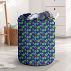 New Zealand Warriors Laundry Basket Tropical Hibiscus Floral Seamless Rugby Mascot