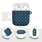 New Zealand Warriors AirPods Case Tropical Hibiscus Floral Seamless Rugby Mascot