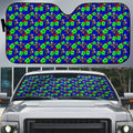 New Zealand Warriors Auto Sun Shade Tropical Hibiscus Floral Seamless Rugby Mascot
