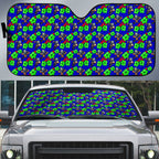 New Zealand Warriors Auto Sun Shade Tropical Hibiscus Floral Seamless Rugby Mascot