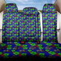 New Zealand Warriors Back Car Seat Cover Tropical Hibiscus Floral Seamless Rugby Mascot