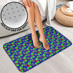 New Zealand Warriors Bathroom Set Tropical Hibiscus Floral Seamless Rugby Mascot