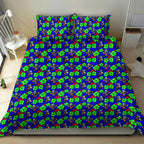 New Zealand Warriors Bedding Set Tropical Hibiscus Floral Seamless Rugby Mascot