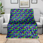 New Zealand Warriors Blanket Tropical Hibiscus Floral Seamless Rugby Mascot