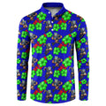 New Zealand Warriors Button Sweatshirt Tropical Hibiscus Floral Seamless Rugby Mascot