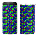 New Zealand Warriors 4 in 1 Can Cooler Tumbler Tropical Hibiscus Floral Seamless Rugby Mascot