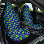 New Zealand Warriors Car Seat Cover Tropical Hibiscus Floral Seamless Rugby Mascot