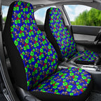 New Zealand Warriors Car Seat Cover Tropical Hibiscus Floral Seamless Rugby Mascot