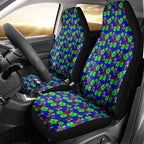 New Zealand Warriors Car Seat Cover Tropical Hibiscus Floral Seamless Rugby Mascot