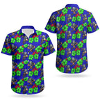 New Zealand Warriors Couples Matching Summer Maxi Dress and Hawaiian Shirt Tropical Hibiscus Floral Seamless Rugby Mascot