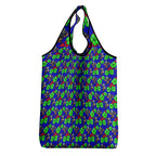 New Zealand Warriors Grocery Bag Tropical Hibiscus Floral Seamless Rugby Mascot