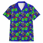 New Zealand Warriors Hawaiian Shirt Tropical Hibiscus Floral Seamless Rugby Mascot