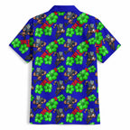 New Zealand Warriors Hawaiian Shirt Tropical Hibiscus Floral Seamless Rugby Mascot