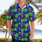 New Zealand Warriors Hawaiian Shirt Tropical Hibiscus Floral Seamless Rugby Mascot