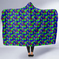 New Zealand Warriors Hooded Blanket Tropical Hibiscus Floral Seamless Rugby Mascot