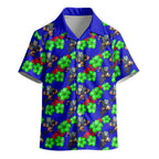 New Zealand Warriors Kid Hawaiian Shirt Tropical Hibiscus Floral Seamless Rugby Mascot
