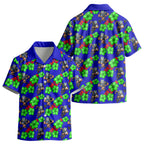 New Zealand Warriors Kid Hawaiian Shirt Tropical Hibiscus Floral Seamless Rugby Mascot