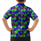 New Zealand Warriors Kid Hawaiian Shirt Tropical Hibiscus Floral Seamless Rugby Mascot