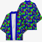 New Zealand Warriors Kimono Tropical Hibiscus Floral Seamless Rugby Mascot