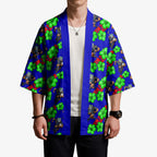 New Zealand Warriors Kimono Tropical Hibiscus Floral Seamless Rugby Mascot