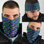 New Zealand Warriors Neck Gaiter Tropical Hibiscus Floral Seamless Rugby Mascot