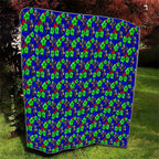 New Zealand Warriors Quilt Tropical Hibiscus Floral Seamless Rugby Mascot