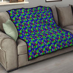 New Zealand Warriors Quilt Tropical Hibiscus Floral Seamless Rugby Mascot