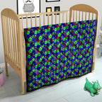 New Zealand Warriors Quilt Tropical Hibiscus Floral Seamless Rugby Mascot