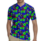 New Zealand Warriors Rugby Jersey Tropical Hibiscus Floral Seamless Rugby Mascot