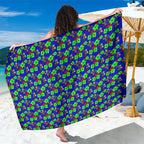 New Zealand Warriors Sarong Tropical Hibiscus Floral Seamless Rugby Mascot