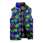 New Zealand Warriors Sleeveless Puffer Jacket Tropical Hibiscus Floral Seamless Rugby Mascot