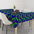 New Zealand Warriors Tablecloth Tropical Hibiscus Floral Seamless Rugby Mascot