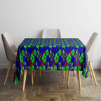 New Zealand Warriors Tablecloth Tropical Hibiscus Floral Seamless Rugby Mascot