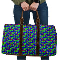 New Zealand Warriors Travel Bag Tropical Hibiscus Floral Seamless Rugby Mascot