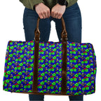 New Zealand Warriors Travel Bag Tropical Hibiscus Floral Seamless Rugby Mascot