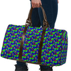 New Zealand Warriors Travel Bag Tropical Hibiscus Floral Seamless Rugby Mascot