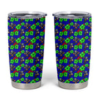 New Zealand Warriors Tumbler Cup Tropical Hibiscus Floral Seamless Rugby Mascot