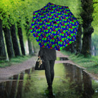 New Zealand Warriors Umbrella Tropical Hibiscus Floral Seamless Rugby Mascot