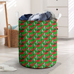 South Sydney Rabbitohs Laundry Basket Tropical Hibiscus Floral Seamless Rugby Mascot