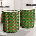 South Sydney Rabbitohs Laundry Basket Tropical Hibiscus Floral Seamless Rugby Mascot