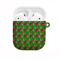 South Sydney Rabbitohs AirPods Case Tropical Hibiscus Floral Seamless Rugby Mascot