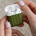 South Sydney Rabbitohs AirPods Case Tropical Hibiscus Floral Seamless Rugby Mascot